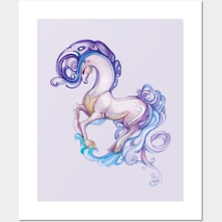 Fairy Pony, Watercolor drawing Posters and Art